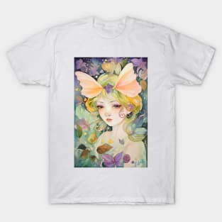 Cute Fairy in the Floral Garden T-Shirt